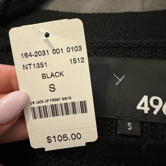 Lace Up Knit Sweater - Picture 5 of 8